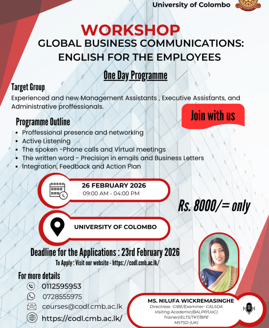 Workshop – Global Business Communications: English for the Employees