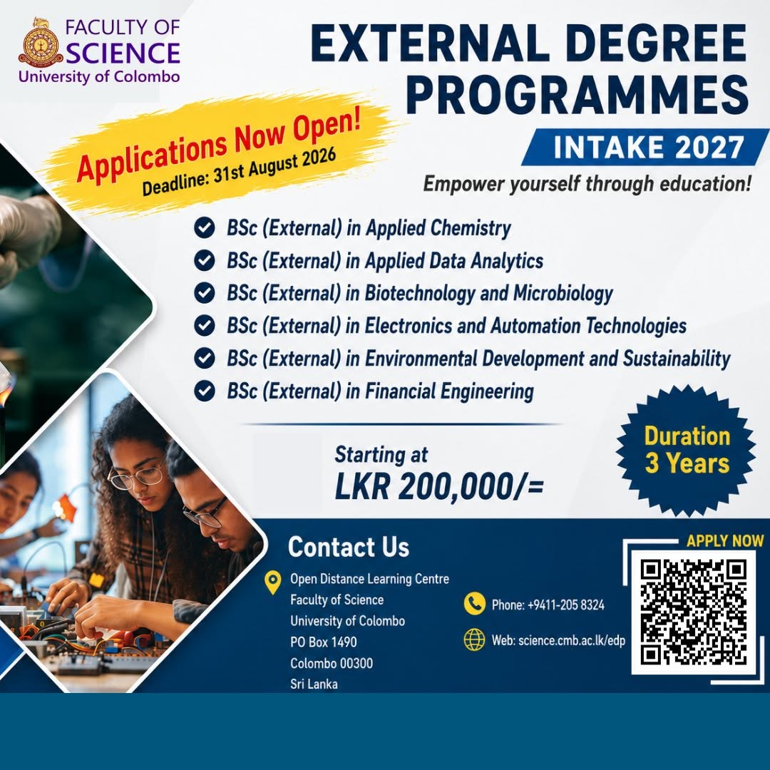 External Degree Programmes – 2027 Intake – Call for Applications
